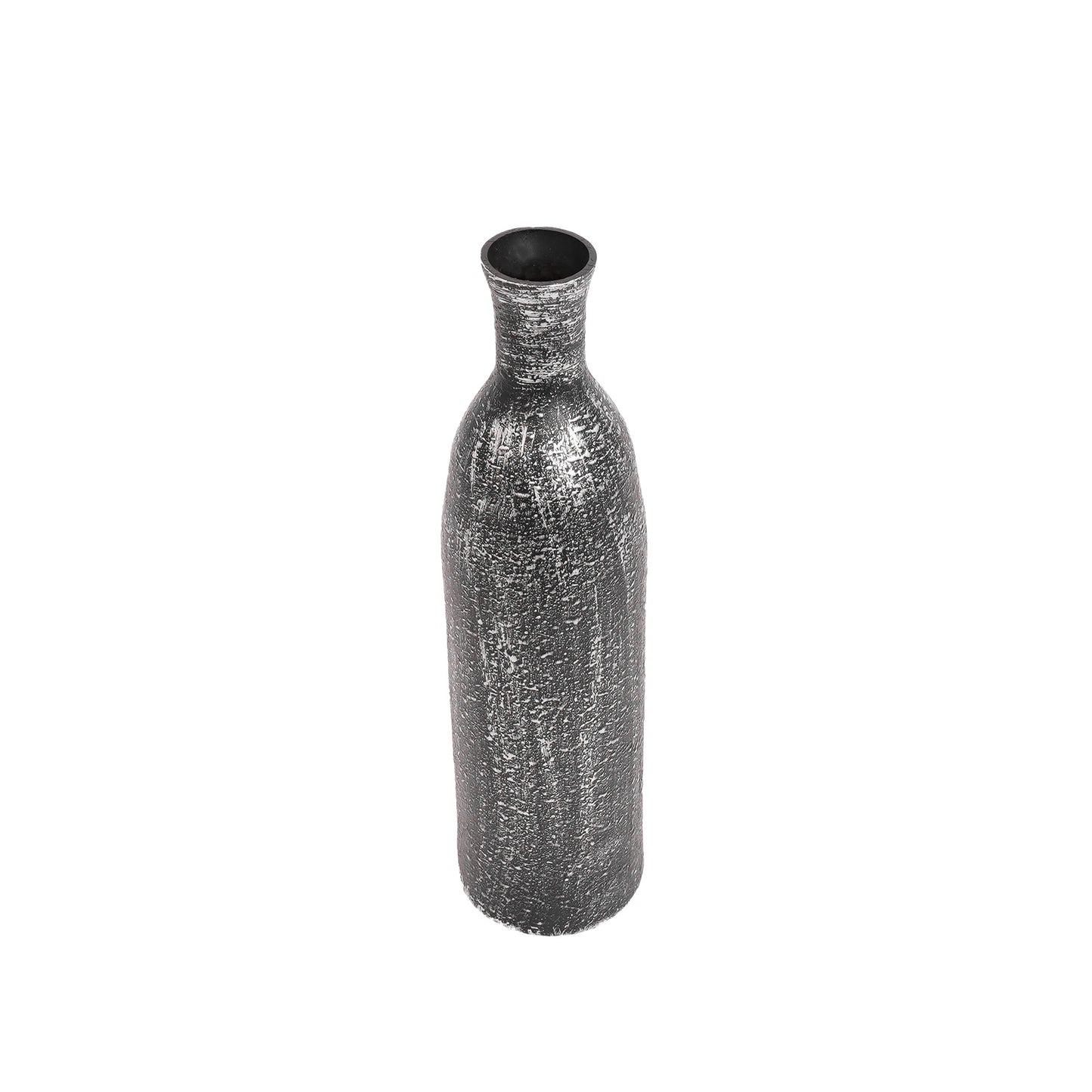 Chrome & Coal Vase