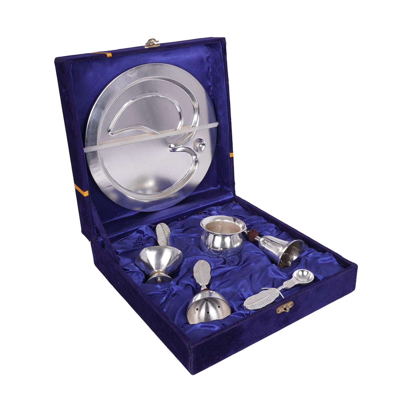 Divine Silver: Rudraksh Pooja Thali