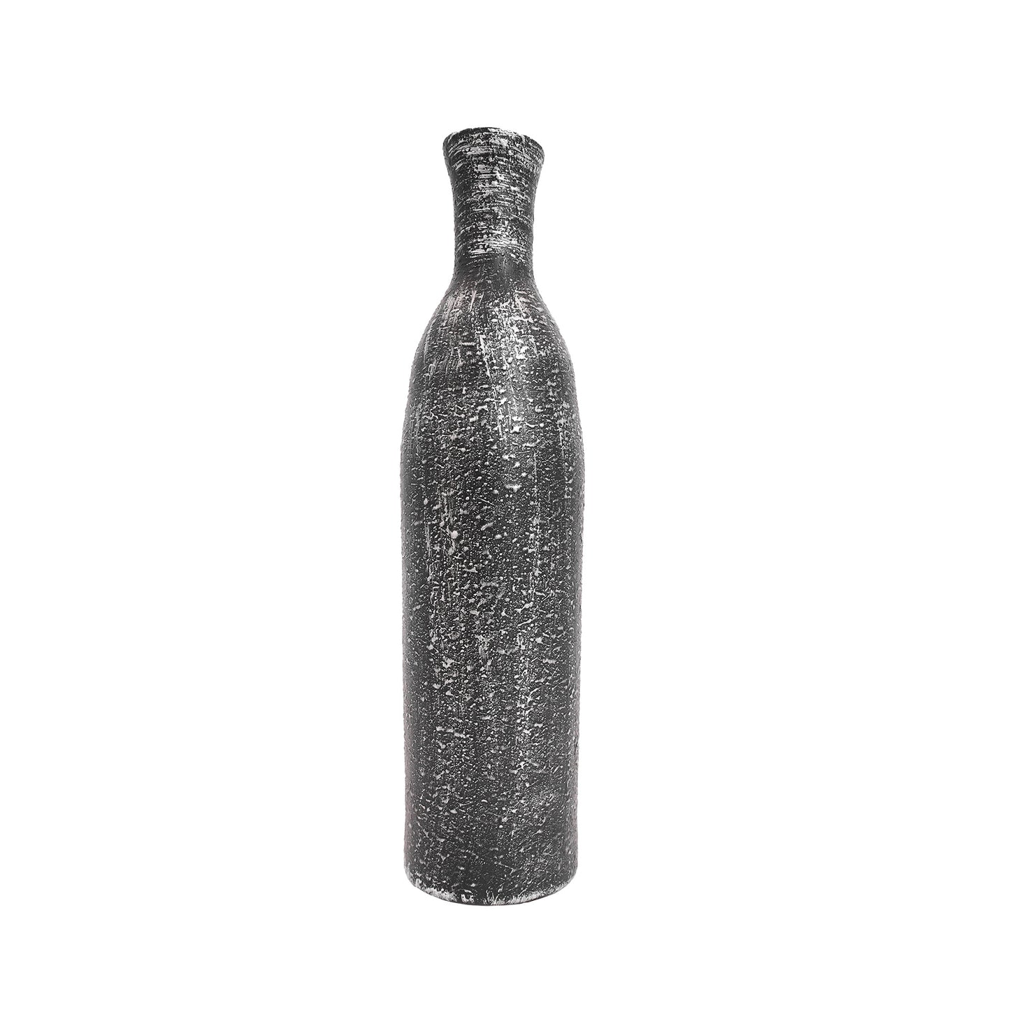 Chrome & Coal Vase