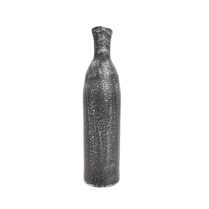 Chrome & Coal Vase
