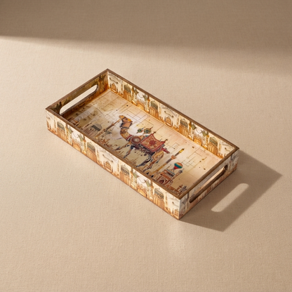 Navakriti Decor Royal Desert Camel Nesting Tray Set of 3