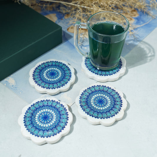 Azure Mandala Coasters