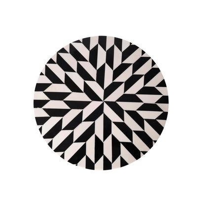 Handcrafted Wooden Side Table with Blue Resin Top