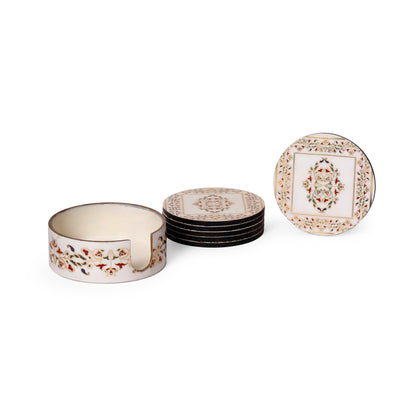 Handcrafted Floral Design Tea & Coffee Coasters (10×10 cm)