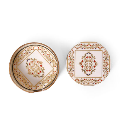 Handcrafted Floral Design Tea & Coffee Coasters (10×10 cm)