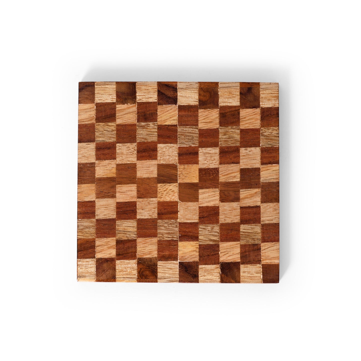 Wooden Mosaic Coaster Set Handcrafted MDF & Wood | Navakrti Decor