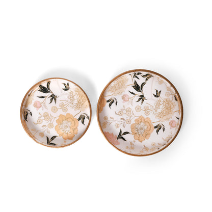Floral Printed Resin Wooden Serving Tray | Navakrti Decor