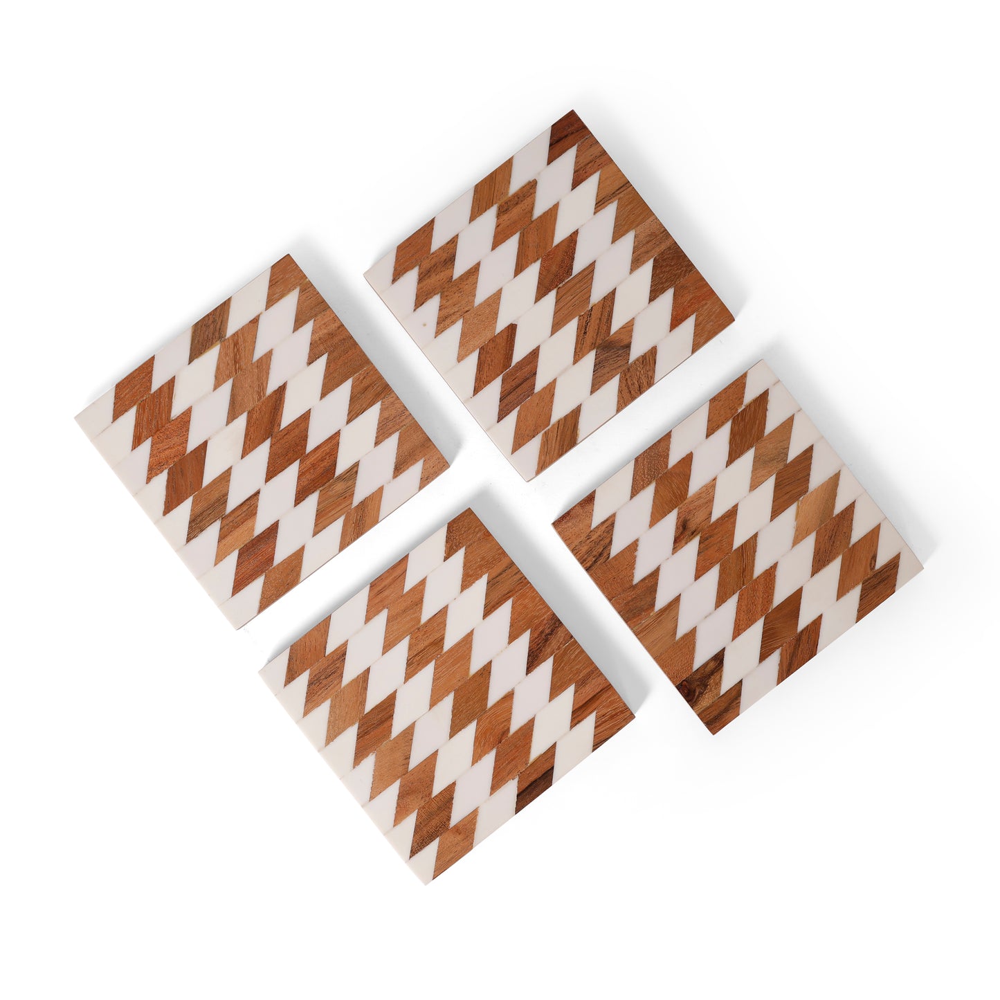 Handcrafted Geometric Design Tea & Coffee Coasters (10×10 cm)