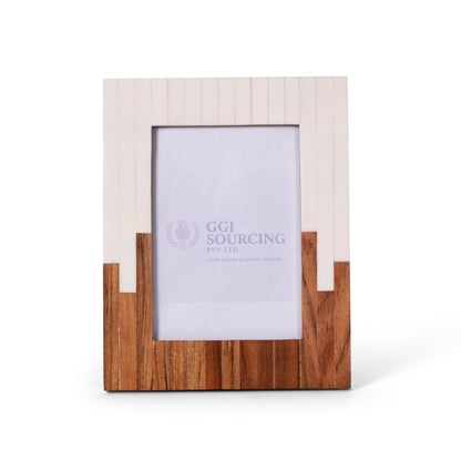 UrbanStep Resin-Coated Photo Frame – 5 × 7 Inch | Navakrti Decor