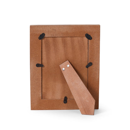 Indigo Chevron Resin-Coated Photo Frame – 5 × 7 Inch | Navakrti Decor