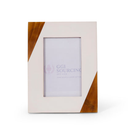 Dual Tone Resin-Coated MDF Photo Frame – 5 × 7 Inch | | Modern Minimal Decorative Picture Frame