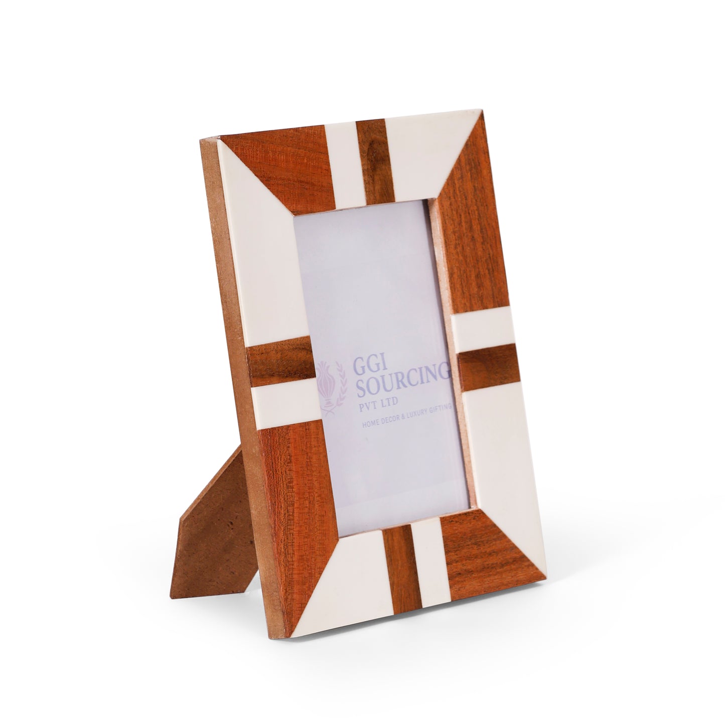 GeoWood Resin-Coated Photo Frame – 5 × 7 Inch