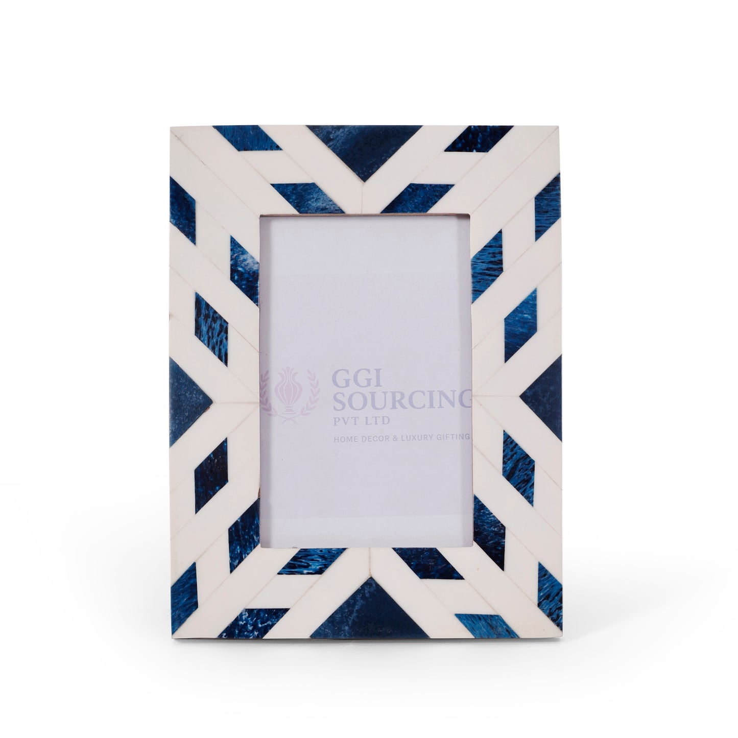 AzureGeo Resin-Coated Photo Frame – 4 × 6 Inch | Navakrti Decor