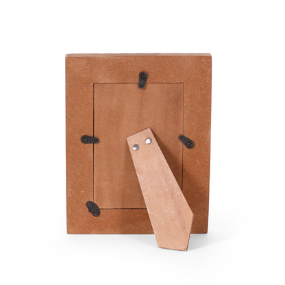 Navakrti Decor Crimson Bloom Resin-Coated MDF Photo Frame – 4 × 6 Inch | Red Floral Decorative Picture Frame