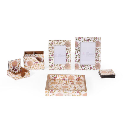 Floral Wooden Desk & Table Décor Gift Set