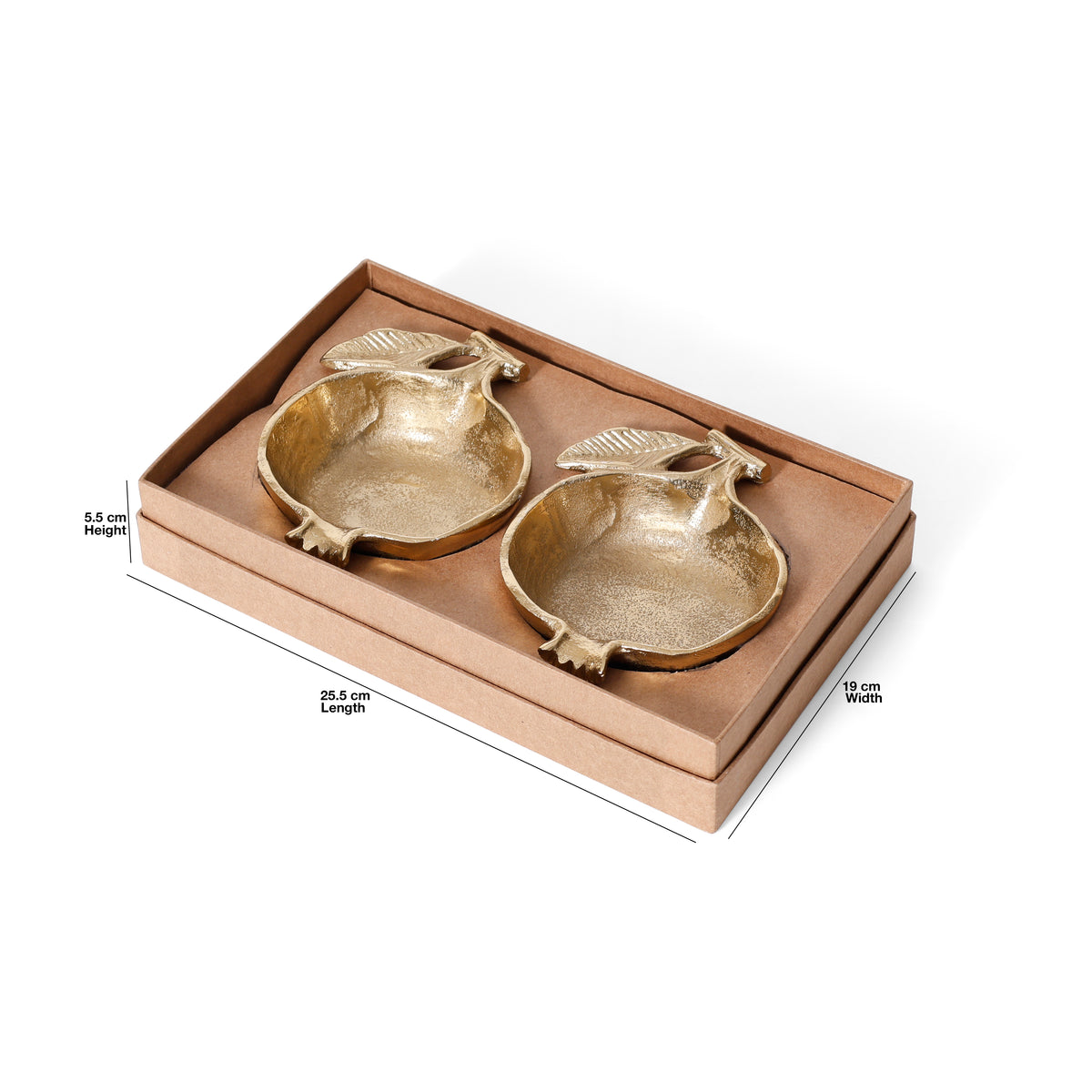 Elegant Gold Pomegranate Decorative Bowl Set