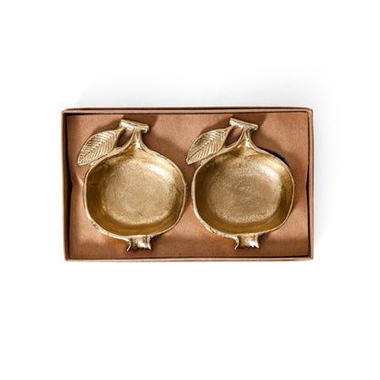 Elegant Gold Pomegranate Decorative Bowl Set