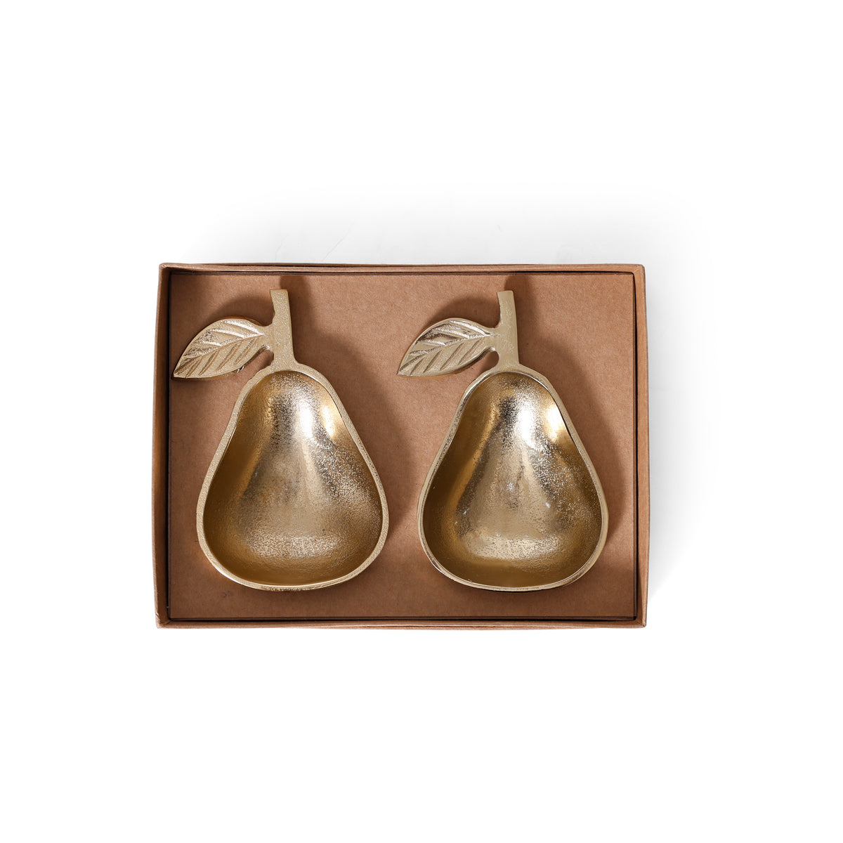 Navakrti Decor Elegant Gold Pear Decorative Bowl Set