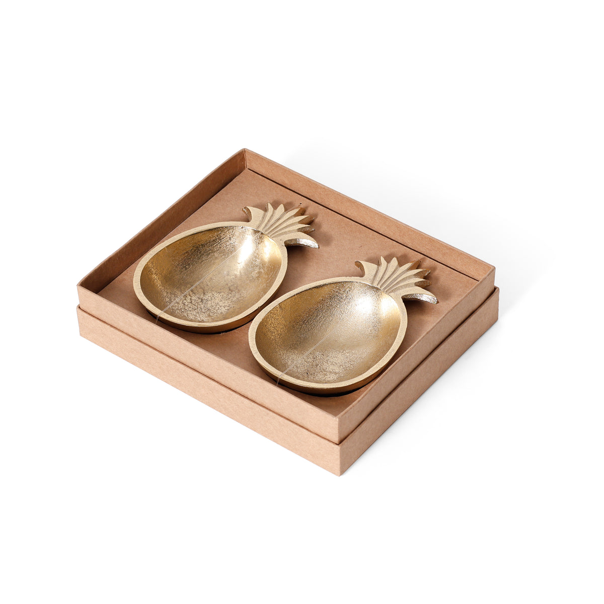 Navakriti Decor Elegant Gold Pineapple Decorative Bowl Set