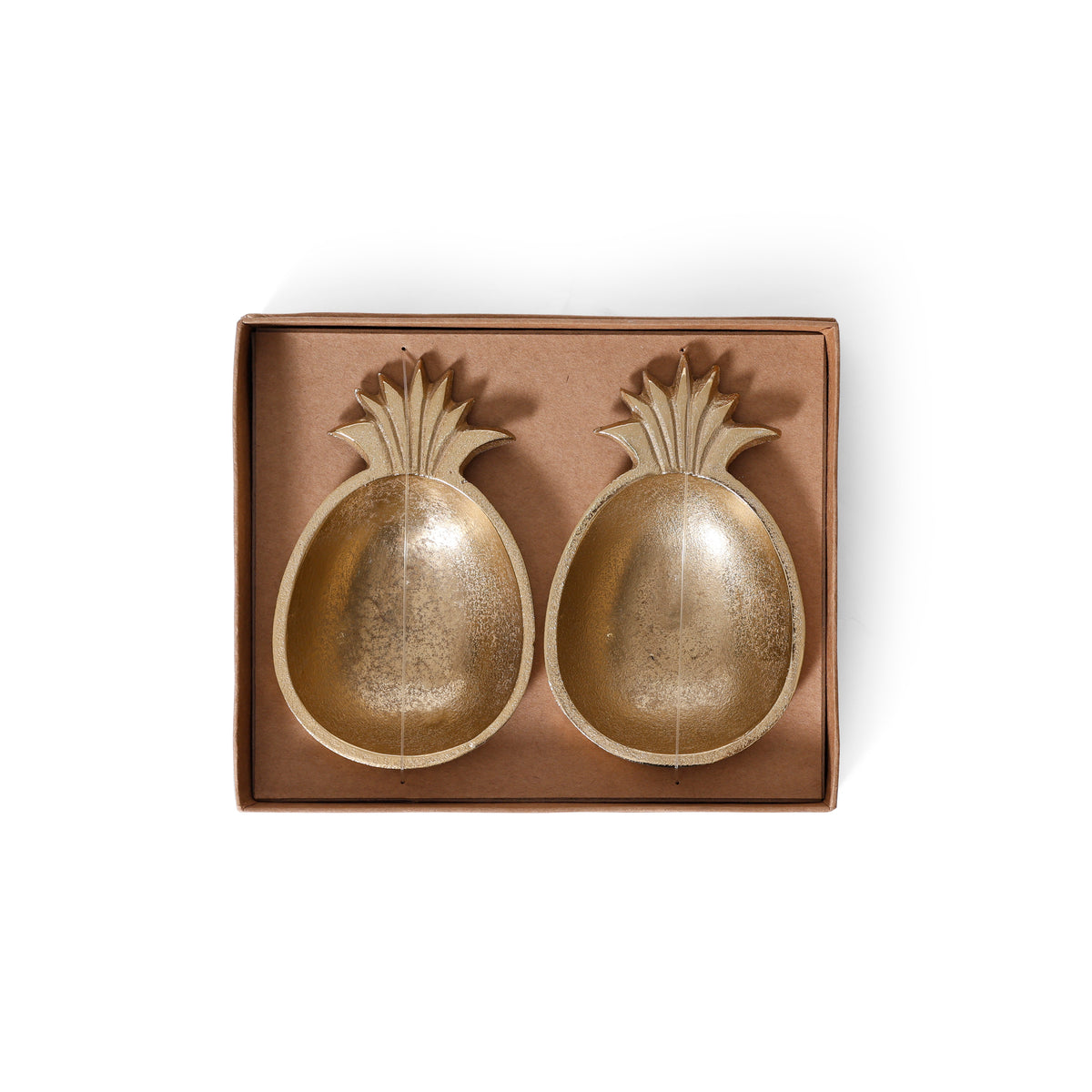 Navakriti Decor Elegant Gold Pineapple Decorative Bowl Set