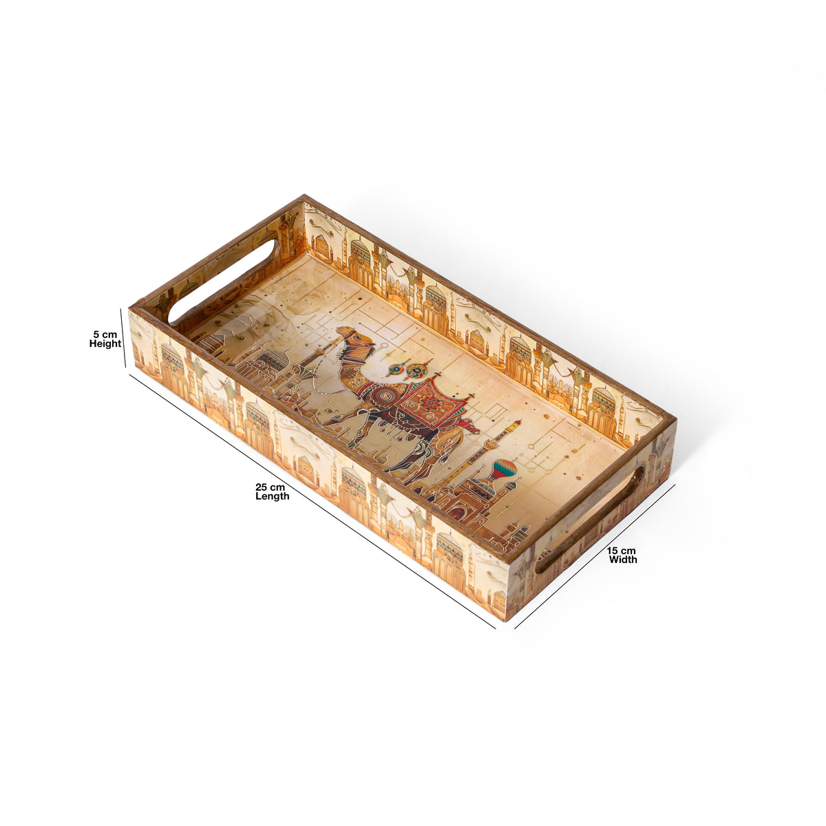 Navakriti Decor Royal Desert Camel Nesting Tray Set of 3