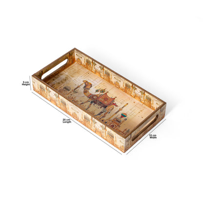 Navakriti Decor Royal Desert Camel Nesting Tray Set of 3