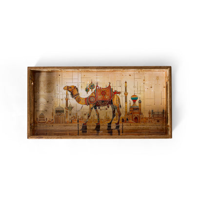 Navakriti Decor Royal Desert Camel Nesting Tray Set of 3