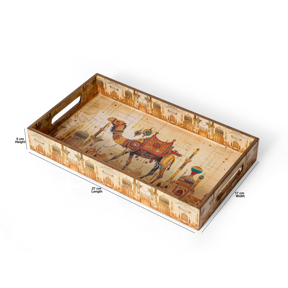 Navakriti Decor Royal Desert Camel Nesting Tray Set of 3