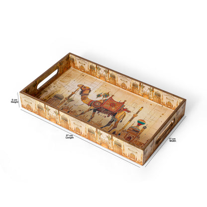 Navakriti Decor Royal Desert Camel Nesting Tray Set of 3