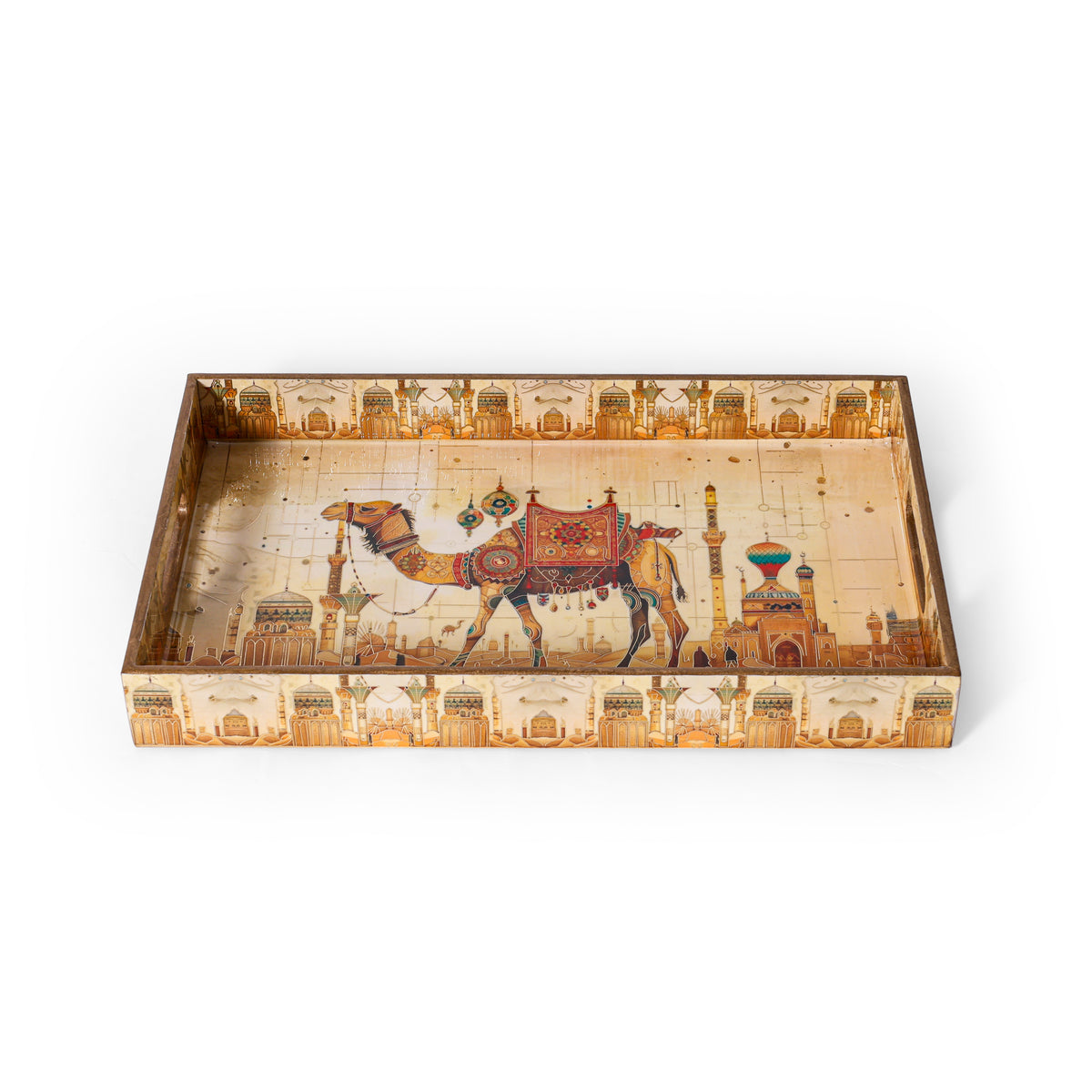 Navakriti Decor Royal Desert Camel Nesting Tray Set of 3