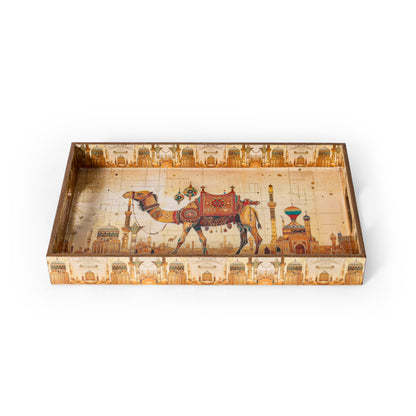 Navakriti Decor Royal Desert Camel Nesting Tray Set of 3