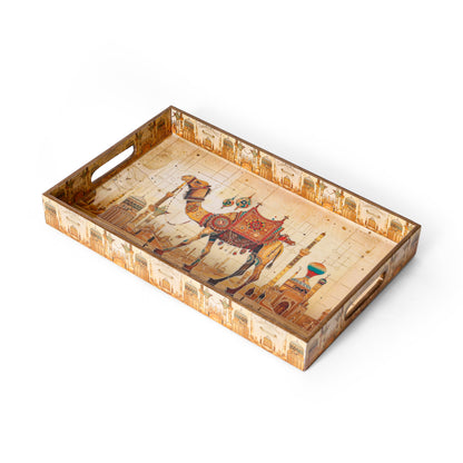 Navakriti Decor Royal Desert Camel Nesting Tray Set of 3