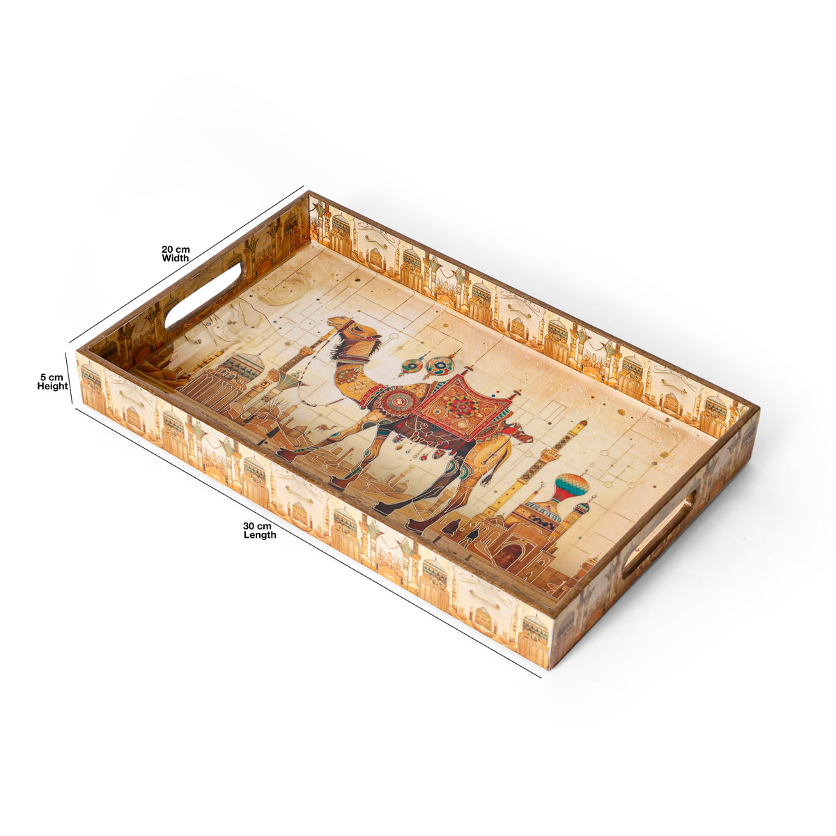 Navakriti Decor Royal Desert Camel Nesting Tray Set of 3