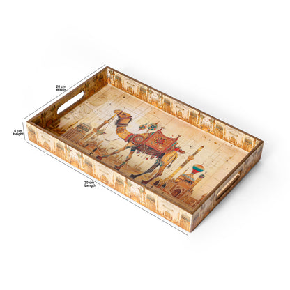Navakriti Decor Royal Desert Camel Nesting Tray Set of 3