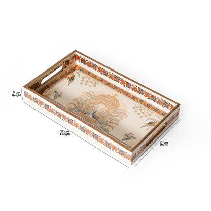 Navakriti Decor Royal Palace & Floral Nesting Tray Set of 3