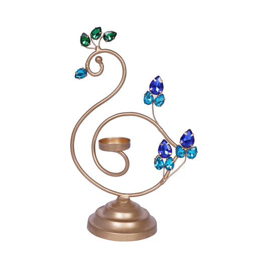 Glimmering Plume Tealight Candle Holder