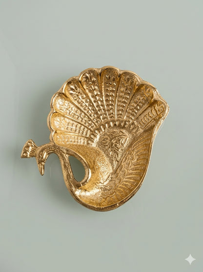 Navakrti Decor Luxurious Gold Peacock Decorative Bowl