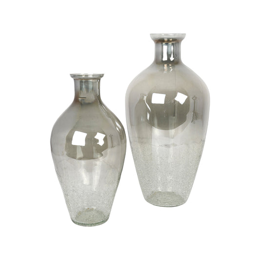 Metallic Magic: Grey & Silver Vases
